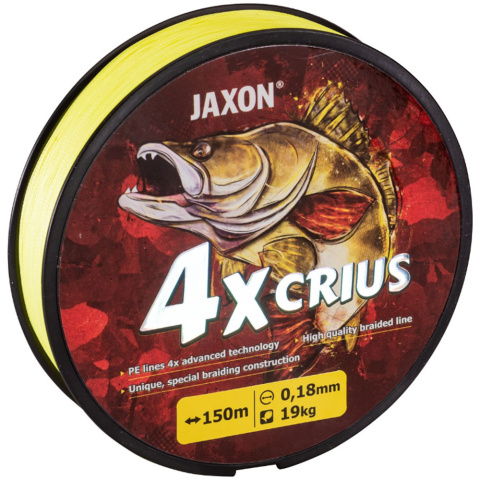 Plecionka Jaxon Crius 4X 0,16mm 150m 17kg żółta
