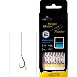 Przypon Mikado MF z gumką #4 plecionka 0,16mm/10cm 8szt