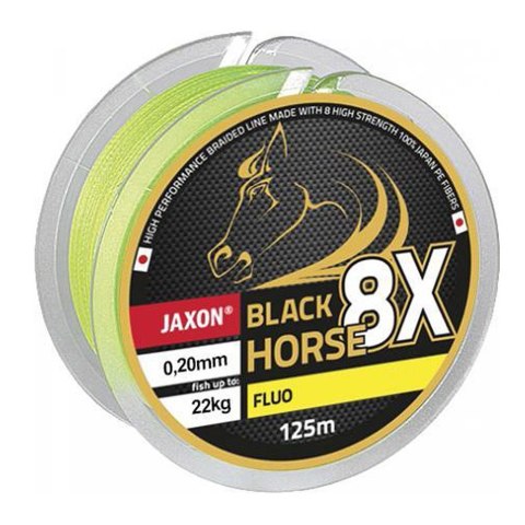 Plecionka Jaxon Black Horse 8X Fluo 0,10mm 125m 7kg