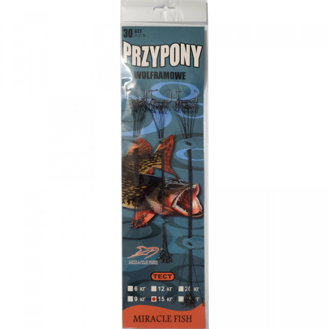 Przypony wolframowe Miracle Fish 15-25cm 30 sztuk